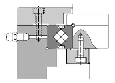 RA13008 crossed roller bearing installation structure